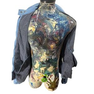 g Star Raw Flight Jacket. Light blue. Zipper up, long sleeve. XL Slim Fit